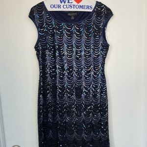Sequin navy blue dress